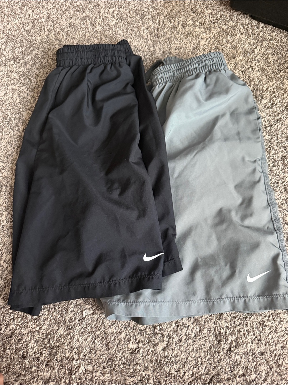 Nike Boys' Athletic Shorts in Black and Light Gray